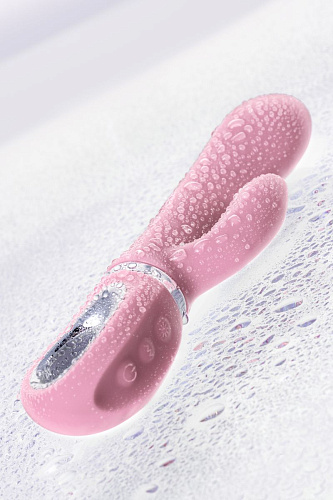 Нежно-розовый вибратор с клиторальным стимулятором JOS JOLY LIMITED EDITION 783024 (19,6 см)