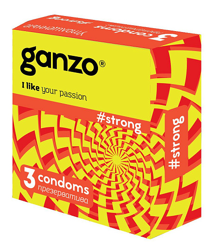 Особо прочные презервативы с утолщёнными стенками Ganzo Ganzo Strong №3 (3 шт)