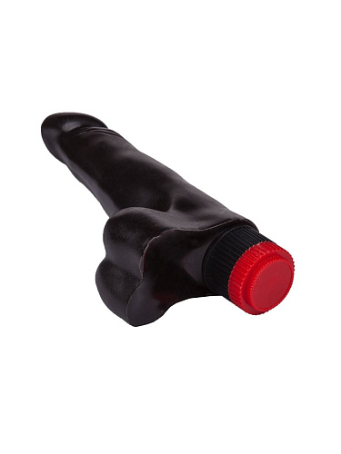 Чёрный вибромассажёр-реалистик LOVETOY (А-Полимер) 415000 (17,8 см)