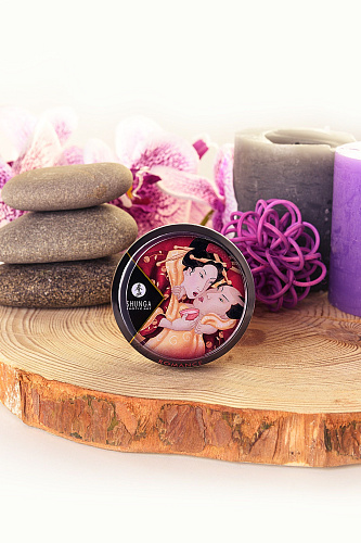 Массажная свеча с ароматом клубничного вина Shunga Sparkling Strawberry Wine 4608