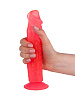 Рельефный розовый фаллоимитатор на присоске LOVETOY (А-Полимер) 210500
