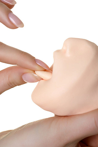 Двусторонний мастурбатор вагина и ротик телесного цвета Enjoy toys F F ET-04