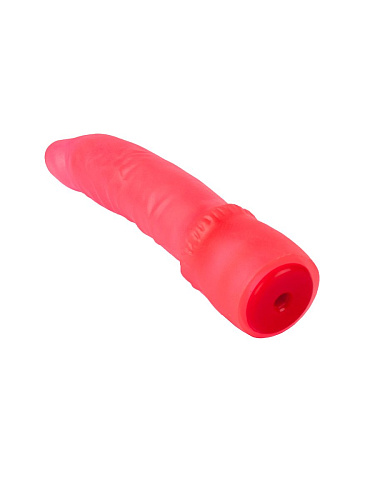 Гелевая насадка розового цвета для страпона LOVETOY (А-Полимер) 190300 (19,3 см)