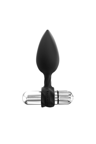 Набор из 3 чёрных анальных плагов и вибропули Bathmate Bathmate Anal Training Plugs VIBE BM-V-VP