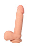Телесный вибратор-реалистик на присоске с пультом ДУ ToyFa 987002-1 (20 см)