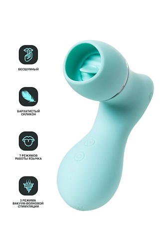 Мятный вакуум-волновой стимулятор клитора с язычком JOS DINGO 783028