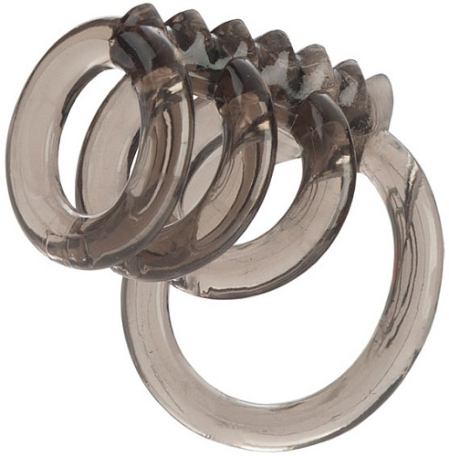 Насадка на пенис и мошонку из 4 колец California Exotic Novelties SE-5629-20-3