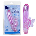 Розовый вибростимулятор Howells Dual Stimulator Butterfly 83058-pink