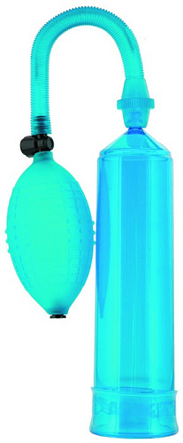 Голубая вакуумная помпа в комплекте с эрекционными кольцами Sexus Men 709002-6 (23 см)