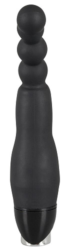 Чёрный анальный вибратор Orion Vibrator with small balls 0585840 (22 см)