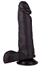 Чёрный дилдо на присоске LOVETOY (А-Полимер) 401500 (19 см)
