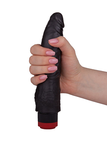 Чёрный вибратор-реалистик без мошонки LOVETOY (А-Полимер) 410700 (17,5 см)