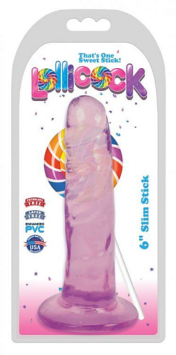 Фиолетовый фаллоимитатор XR Brands Slim Stick Dildo AF798-Grape (15,2 см)