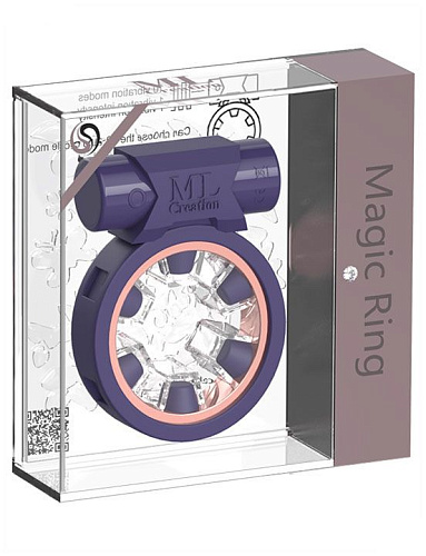 Фиолетовое эрекционное виброкольцо ML Creation Magic Ring ML30
