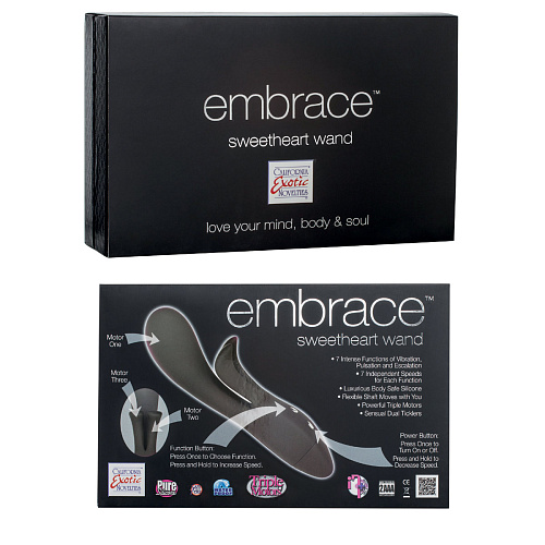 Серый вибратор California Exotic Novelties Embrace Sweetheart Wands SE-4612-45-3 (20 см)