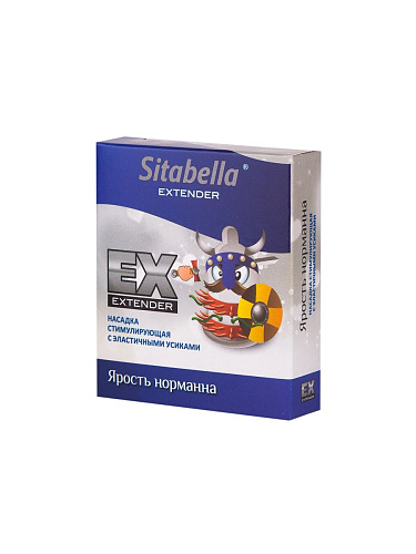 Прозрачная стимулирующая насадка Sitabella Extender «Ярость норманна» 1410