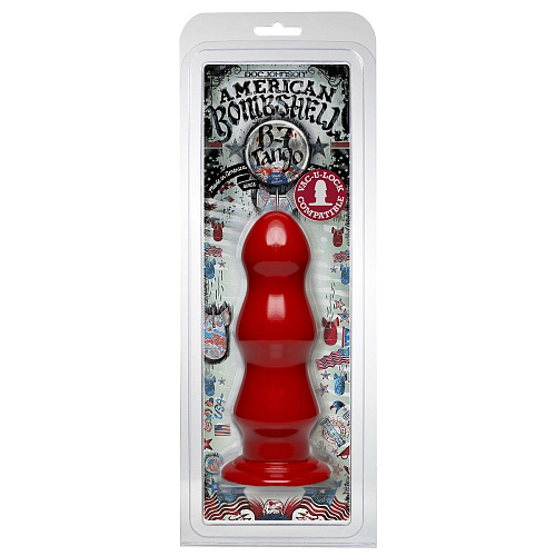 Красный анальный стимулятор Doc Johnson American Bombshell B-7 Tango Cherry Bomb 0270-48-CD (17,8 см)