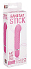 Розовый мини-вибратор с увеличенной головкой и рёбрами Dream Toys NEON FANTASY STICK PINK 20552 (11 см)