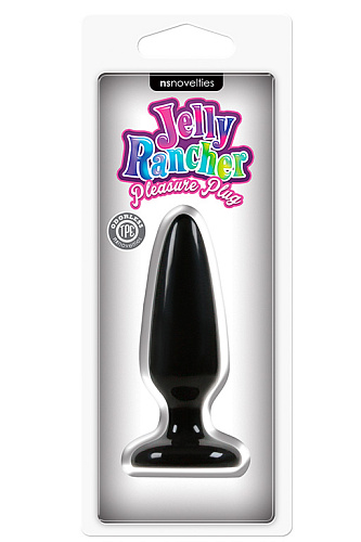 Малая чёрная анальная пробка NS Novelties Jelly Rancher Pleasure Plug Small NSN-0450-23 (10,2 см)