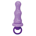 Фиолетовый анальный вибратор с колечком NMC 111346 (8,9 см)