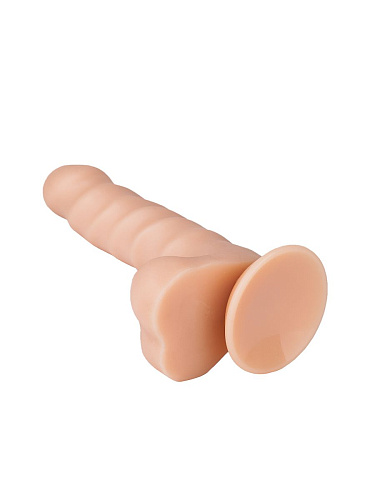 Телесный фаллоимитатор с мошонкой на присоске Сумерки богов №25 101-25 BX DD (16,5 см)
