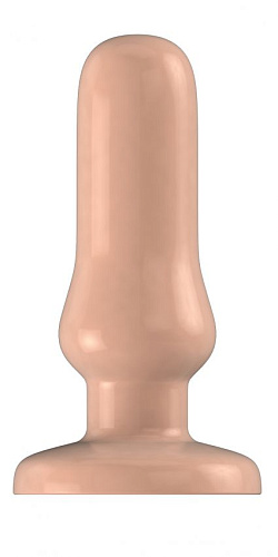 Бежевый анальный стимулятор обтекаемой формы Shots Media BV Bottom Line Model 4 BTM014FLE (13 см)