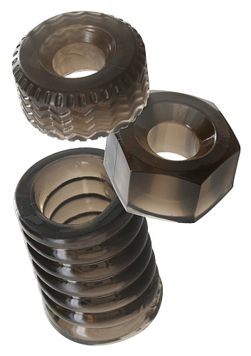 Комплект дымчатых колец на пенис Toy Joy POWER COCK TOOLS  3006010215