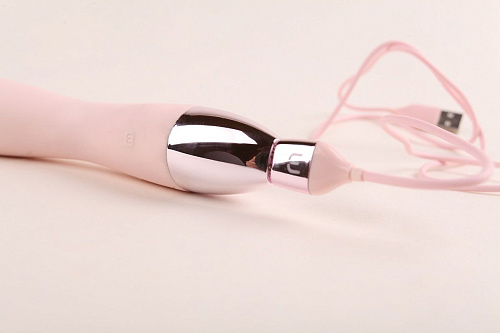 Силиконовый хай-тек вибромассажёр-жираф нежно-розового цвета ImToy Giraffe (16 см)