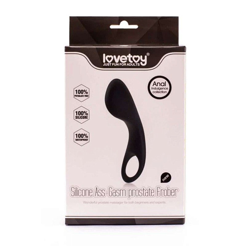Чёрный стимулятор простаты Lovetoy Ass-Gasm Prostate Prober LV2612