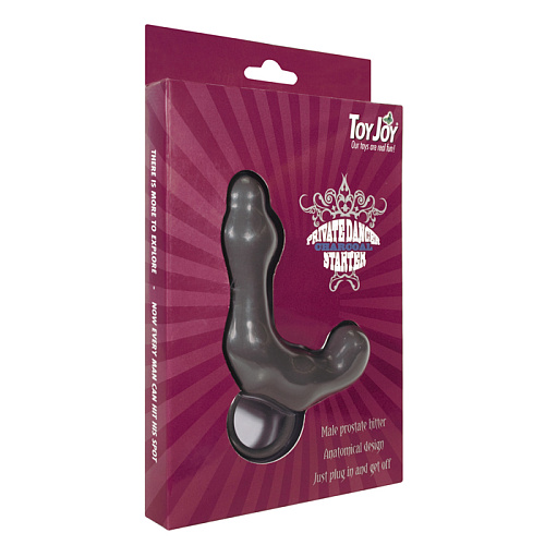 Тёмно-серый стимулятор простаты Toy Joy 3006009670 (7,5 см)