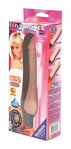 Реалистичный вибратор телесного цвета с розовой головкой NMC 110736 (16,5 см)