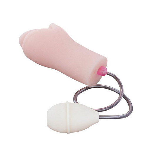 Мастурбатор телесного цвета с грушей Baile Oral Sex BM-009074Q