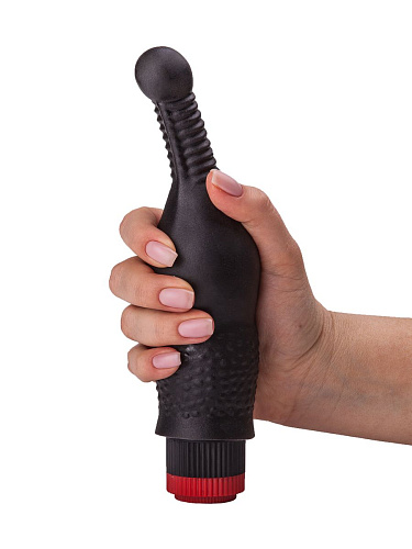 Чёрный анальный вибромассажёр с тоненьким стволом LOVETOY (А-Полимер) 412200 (17 см)