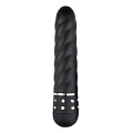 Чёрный мини-вибратор EDC Wholesale Diamond Twisted Vibrator ET087BLK (11,4 см)