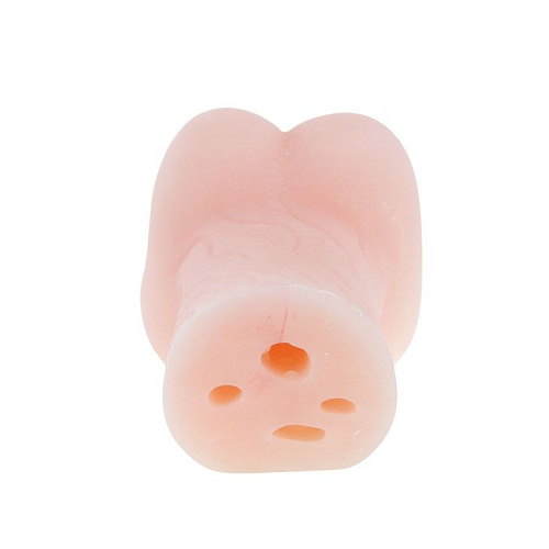 Мастурбатор телесного цвета без вибрации — вагина и анус Baile BM-009135