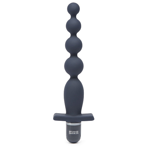Тёмно-синяя анальная виброёлочка Fifty Shades of Grey DARKER CARNAL PROMISE VIBRATING ANAL BEADS FS-63947 (20,8 см)