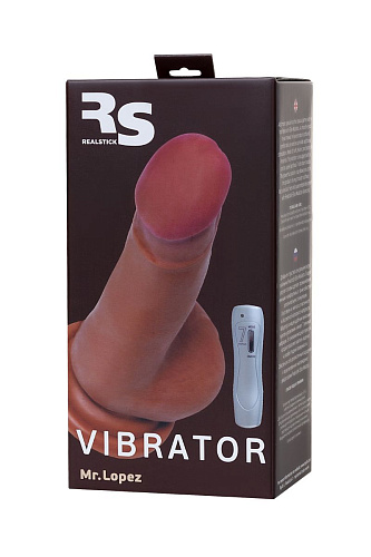 Коричневый вибратор-реалистик ToyFa Mr.Lopez 981104-1 (19 см)