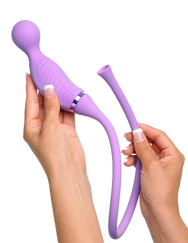 Хай-тек вибростимулятор сиреневого цвета с 3 сменными насадками для вакуумной стимуляции Pipedream Ultimate Climax-Her PD4937-12