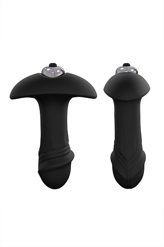 Чёрная анальная втулка с вибрацией S-HANDE Stararrow SHD-012 (10 см)