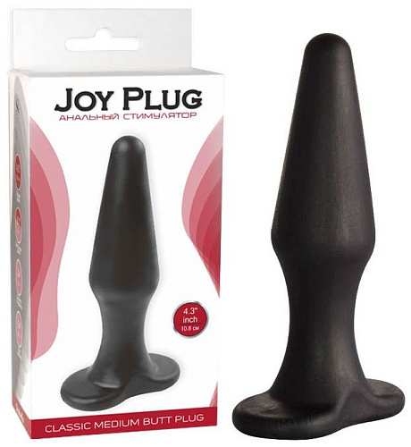 Чёрная коническая анальная пробка Sitabella Comfort SB-9004 (10,6 см)