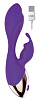 Фиолетовый вибратор с клиторальным зайчиком Bior toys ST-40162-5