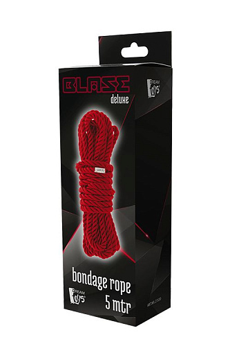 Красная верёвка для шибари Dream Toys DELUXE BONDAGE ROPE 21528 (5 м)