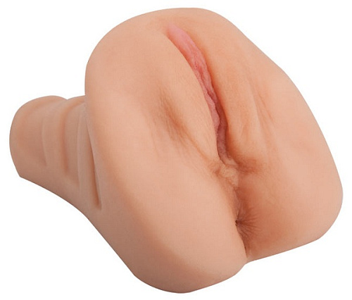 Телесные вагина и анус с вибрацией Topco Sales Rossi Vibrating CyberSkin Pet Pussy Ass 1091331