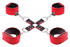 Чёрно-красный двусторонний комплект для бандажа Reversible Hogtie Shots Media BV OU189RED