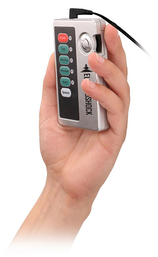 Тёмно-серая анальная пробка с электростимуляцией Shots Media BV Bold Butt Plug ELC010GRY (14,1 см)