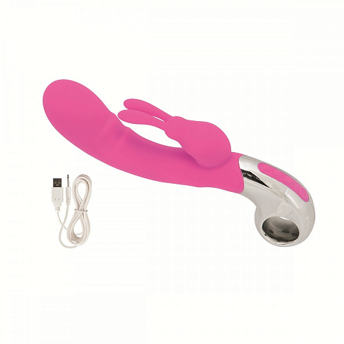 Розовый вибратор California Exotic Novelties Embrace Bunny Wand SE-4610-40-3 (21 см)
