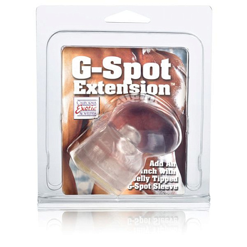 Прозрачная насадка на пенис для G-стимуляции партнёрши California Exotic Novelties G-SPOT EXTENSION SE-1608-00-2