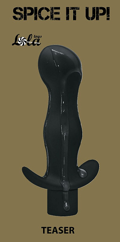 Чёрная анальная пробка с вибрацией Lola toys Teaser 8003-01Lola (12,5 см)