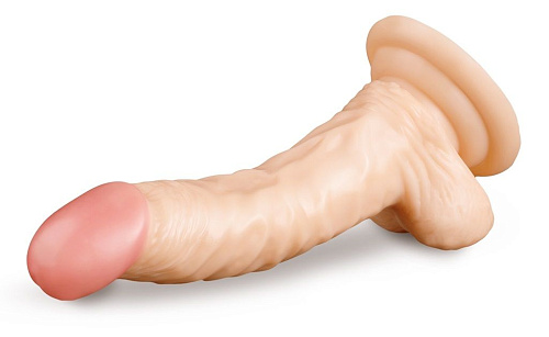 Телесный фаллоимитатор с присоской в основании Brazzers DWS016 (20 см)
