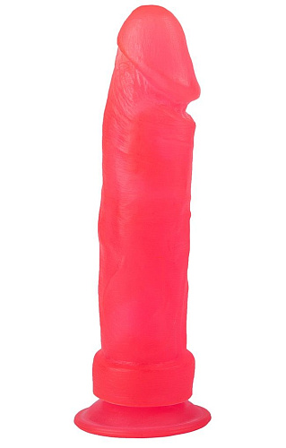 Розовый стимулятор-фаллос на присоске LOVETOY (А-Полимер) 217000 (20,5 см)